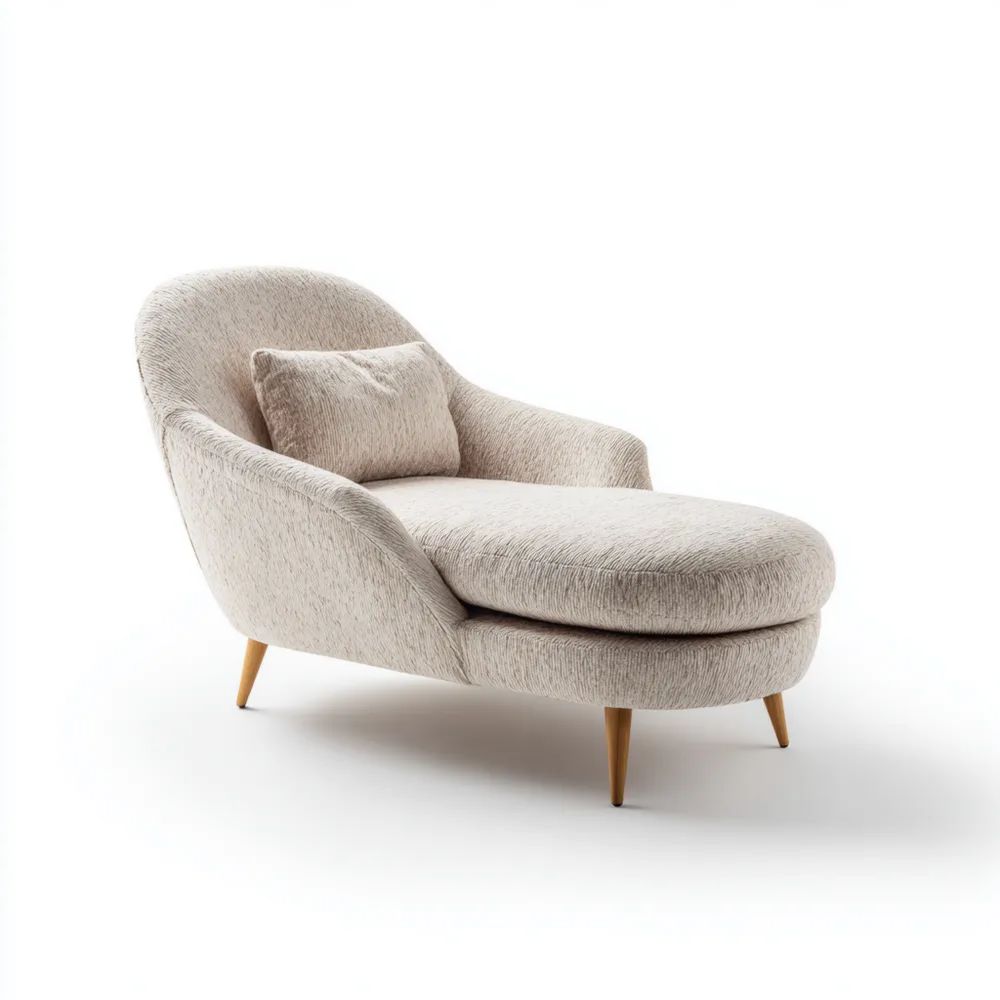 Relaxliege Stoffpolsterung 160x85x75 cm - Hellgrau - Skandinavisches Design