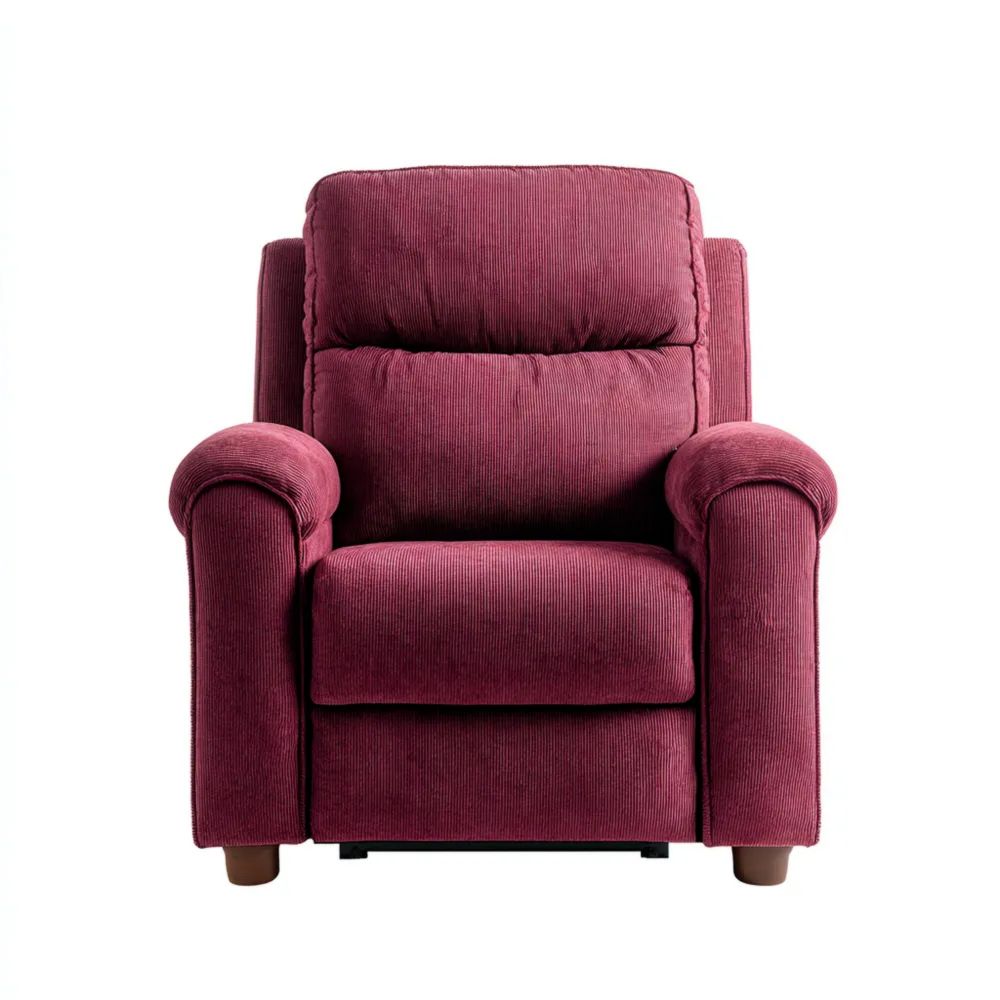 Relaxsessel 95x90x105 cm Cordstoff - Burgunderrot - Verstellbare Rückenlehne
