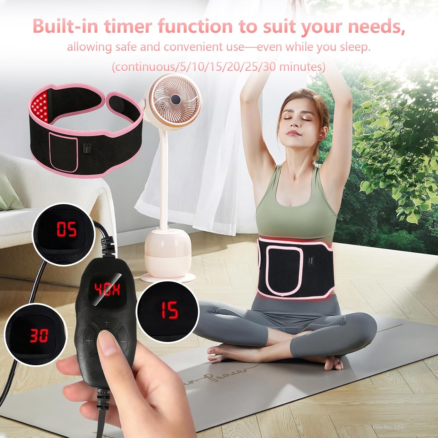 Lunovra B-Red Light Therapy Belt with 105 Advanced 3-in-1 LEDs
