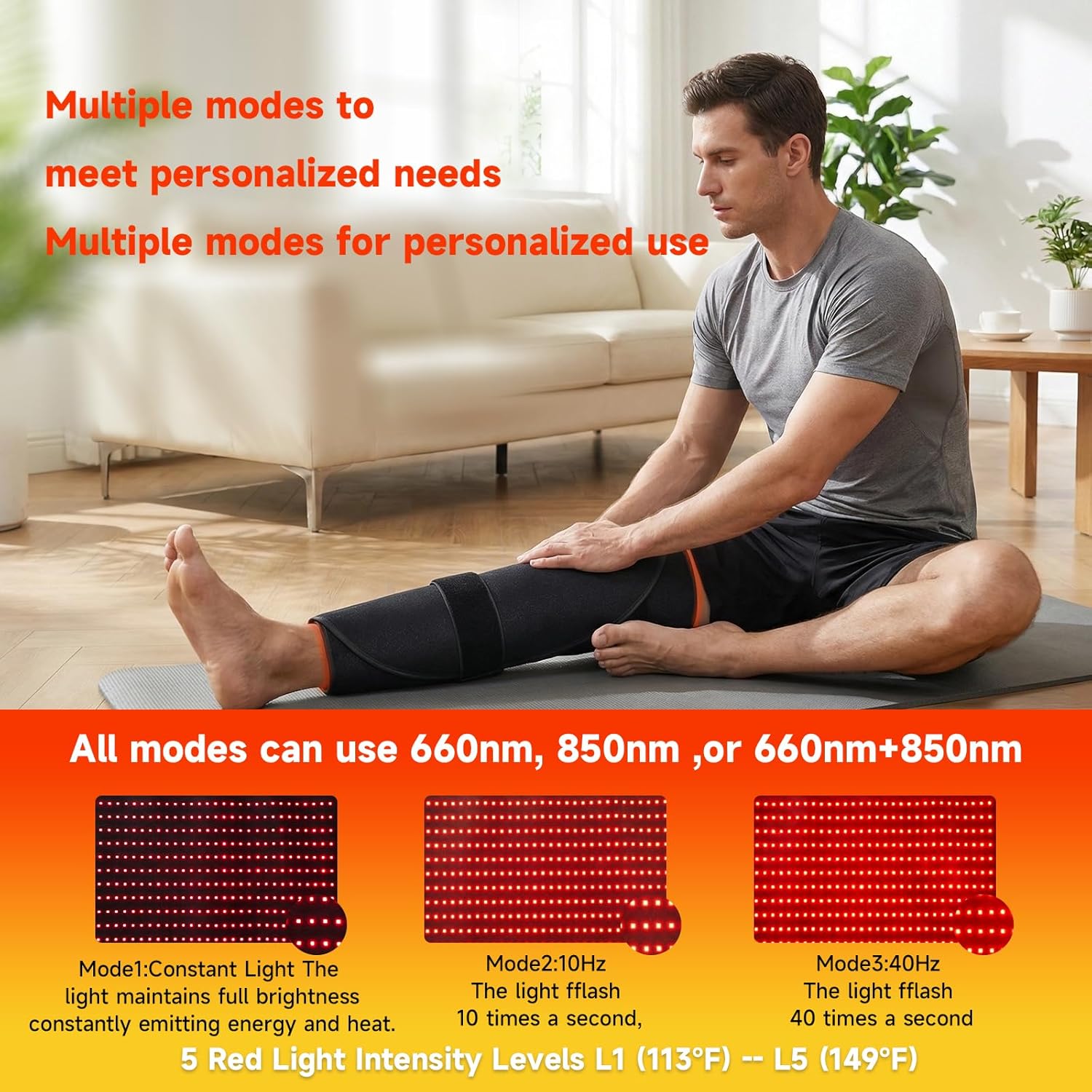 Lunovra B-360 LEDs red light therapy Pad