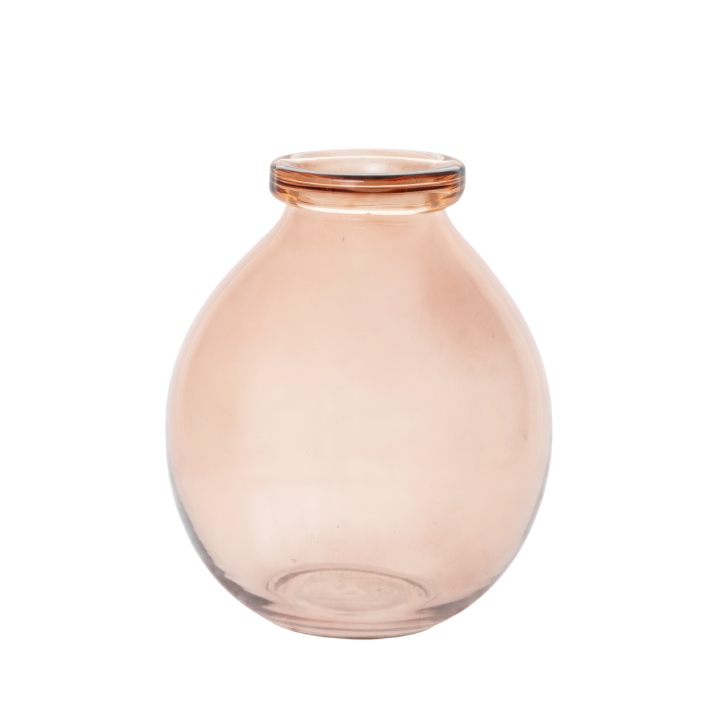 Vase en verre soufflé pour décoration intérieure - 12 x 12 x 15-pureporcelaine