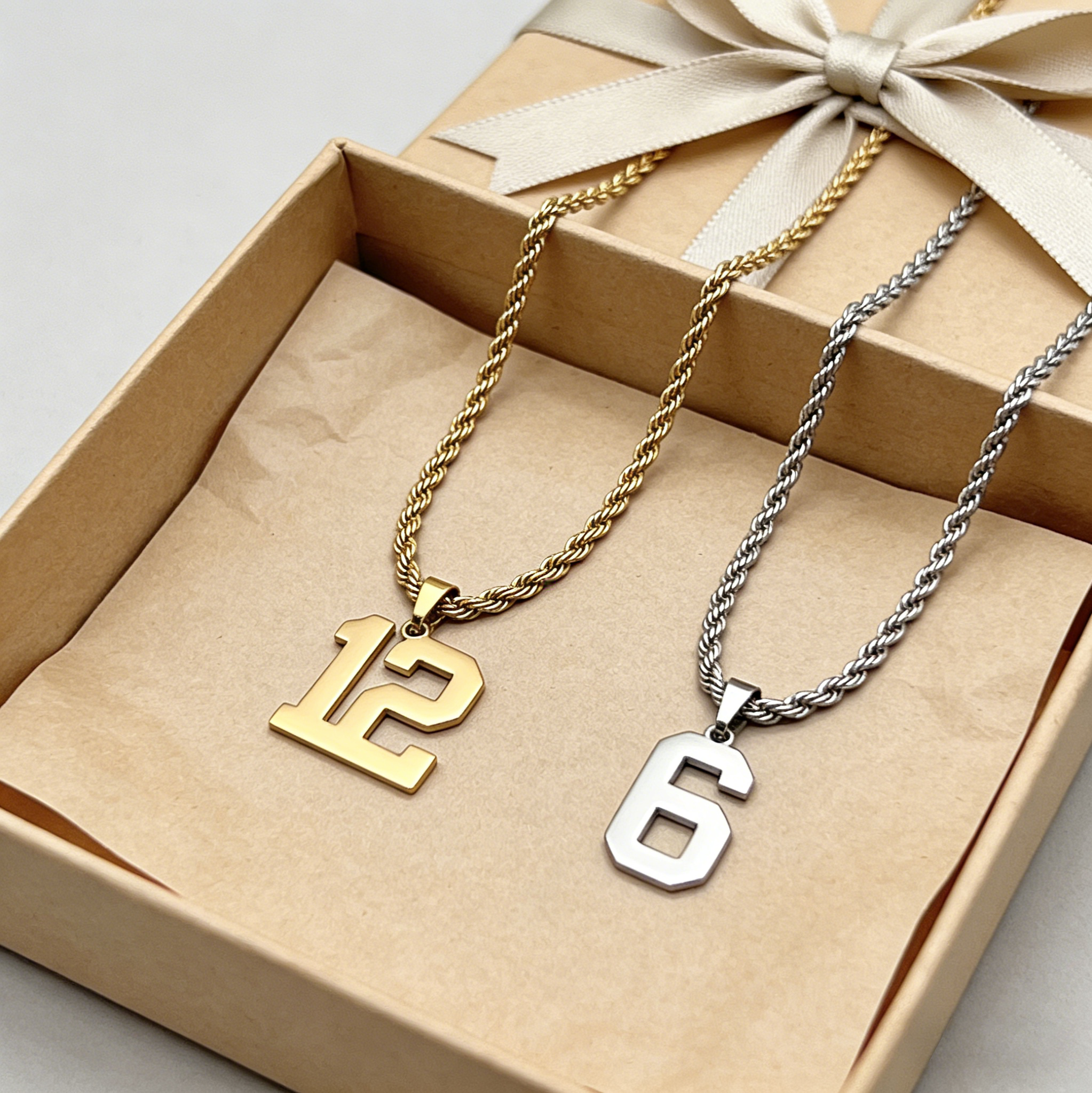 Personalized Sports Jersey Number Rope Necklace