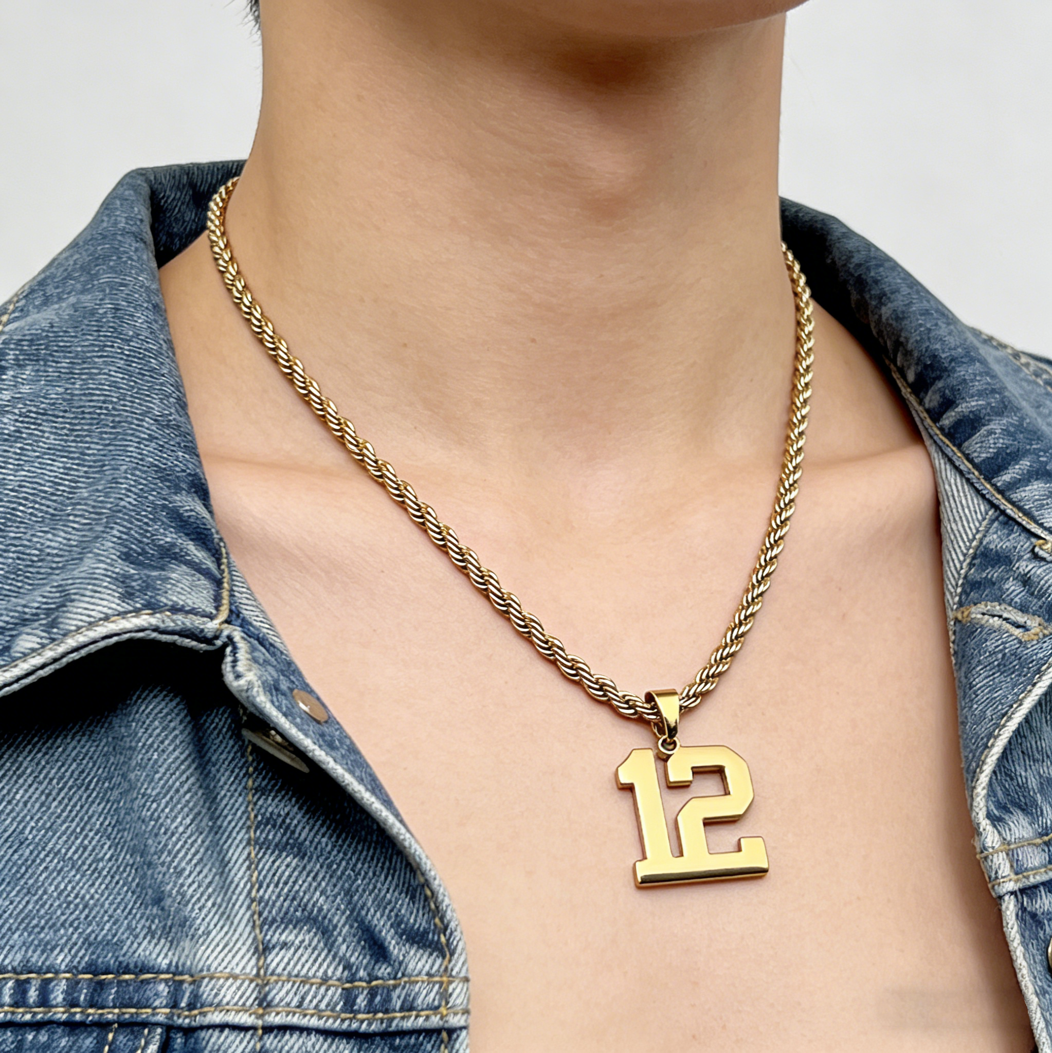 Personalized Sports Jersey Number Rope Necklace