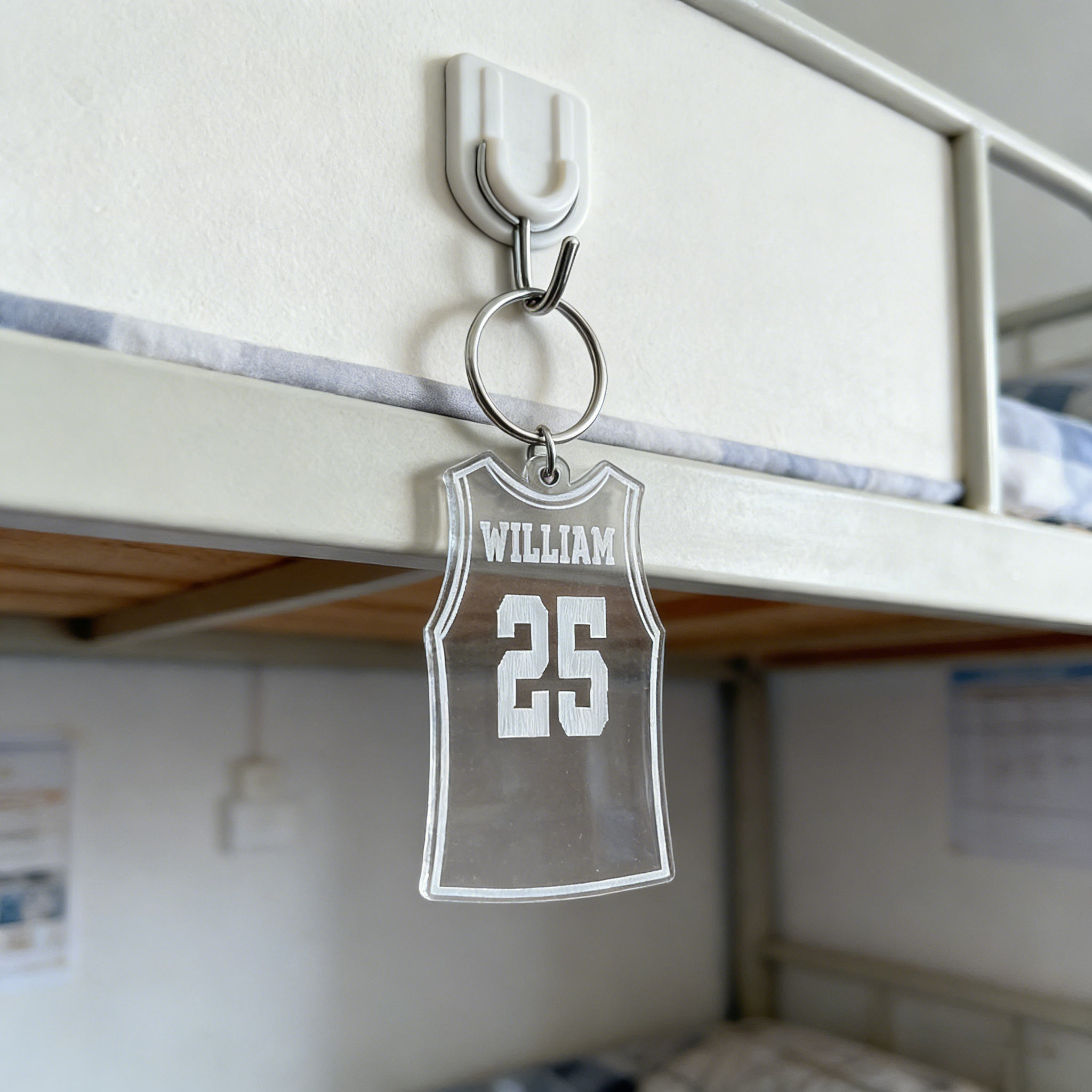 Personalized Basketball Jersey Keychain Custom Name & Number Acrylic Keyring