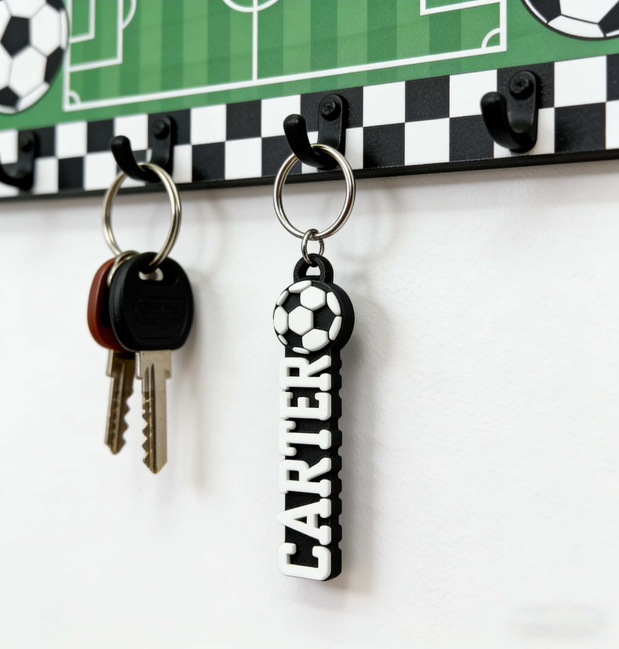 Personalized Soccer Name Keychain Custom Soccer Player Gift