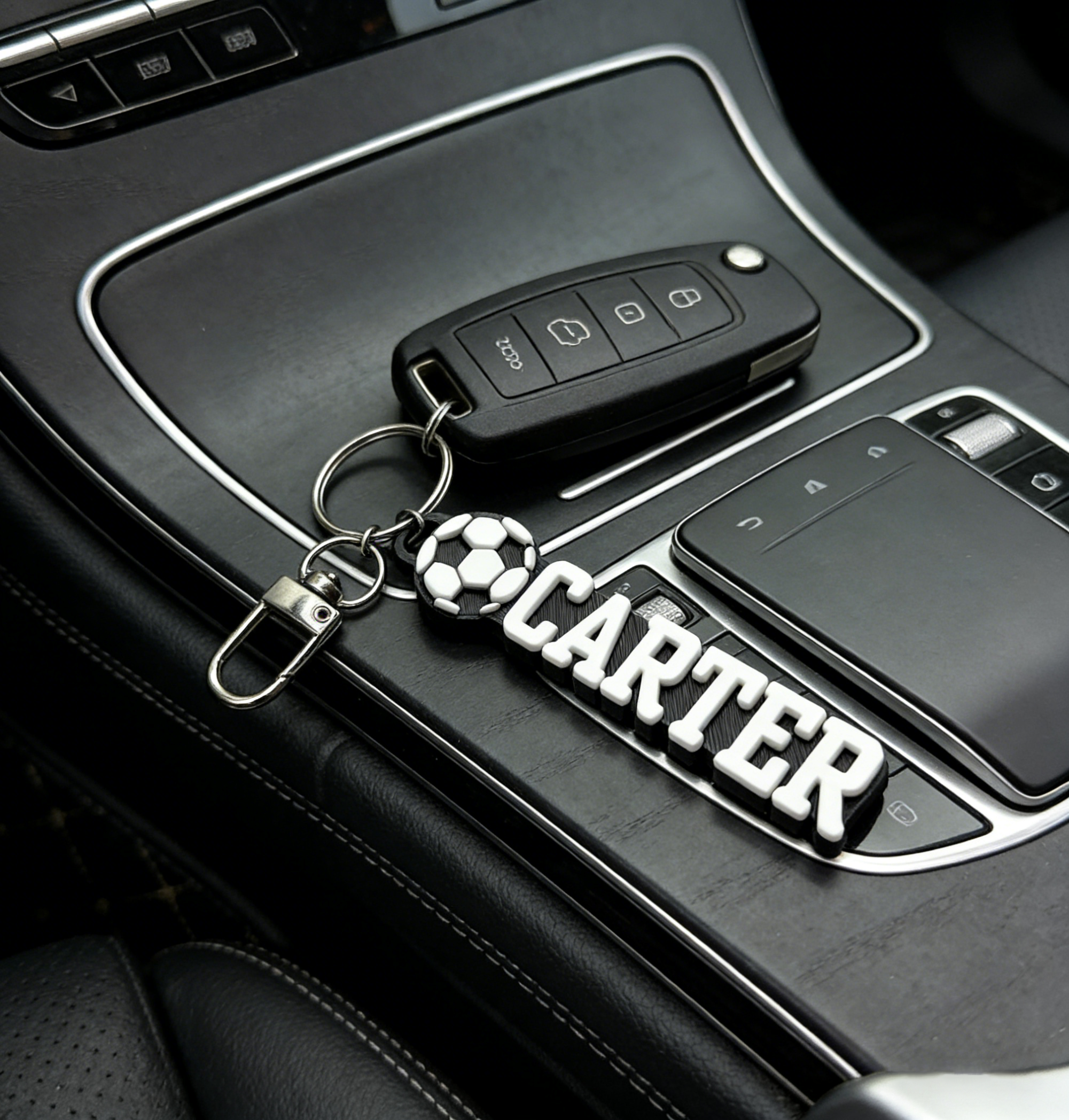 Personalized Soccer Name Keychain Custom Soccer Player Gift