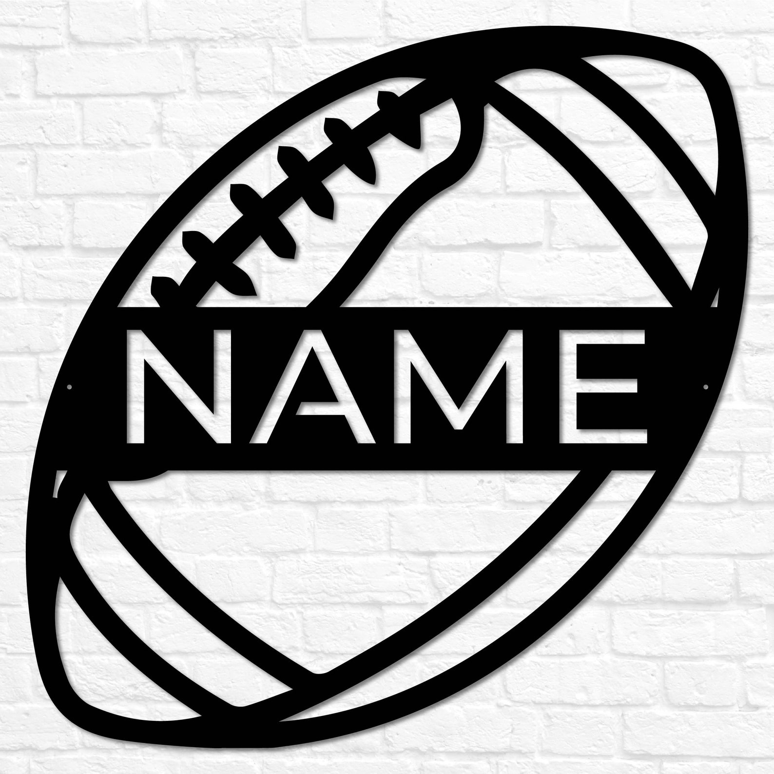 Personalized Football Metal Sign Custom Sports Wall Decor