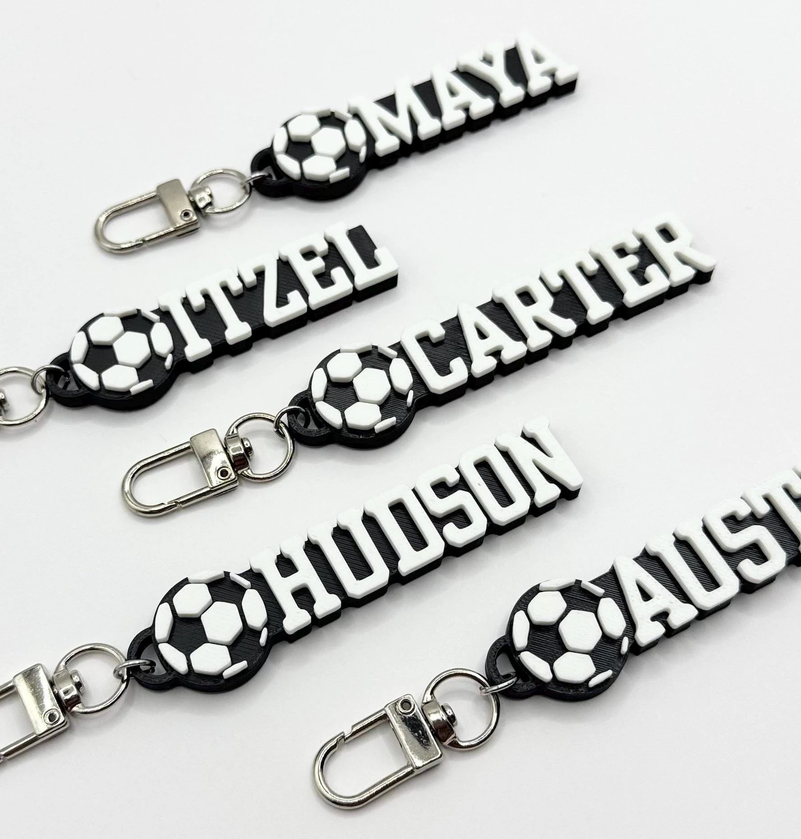 Personalized Soccer Name Keychain Custom Soccer Player Gift