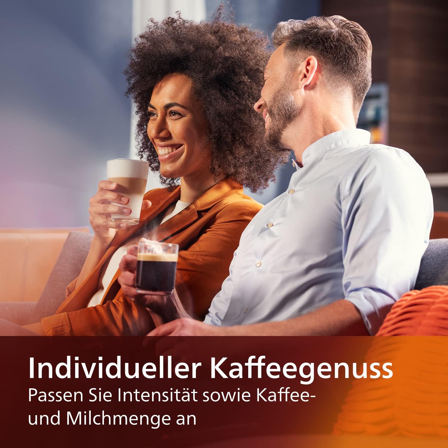 Philips Serie 5400 Kaffeevollautomat – LatteGo Milchsystem, 12 Kaffeespezialitten, Intuitives Display, 4 Benutzerprofile, Chrom (EP5447/90)