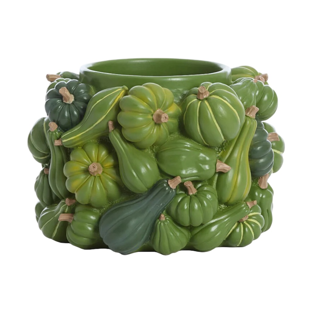 Vase décoratif en céramique pour intérieur avec motif de cucurbitacées - 30 x 30 x 20-atelierserein