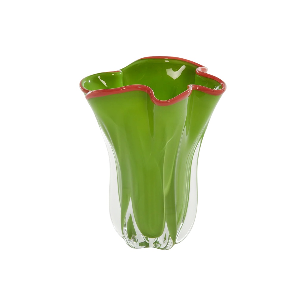 Vase décoratif en verre soufflé pour agencement intérieur - 15 x 15 x 25-atelierserein