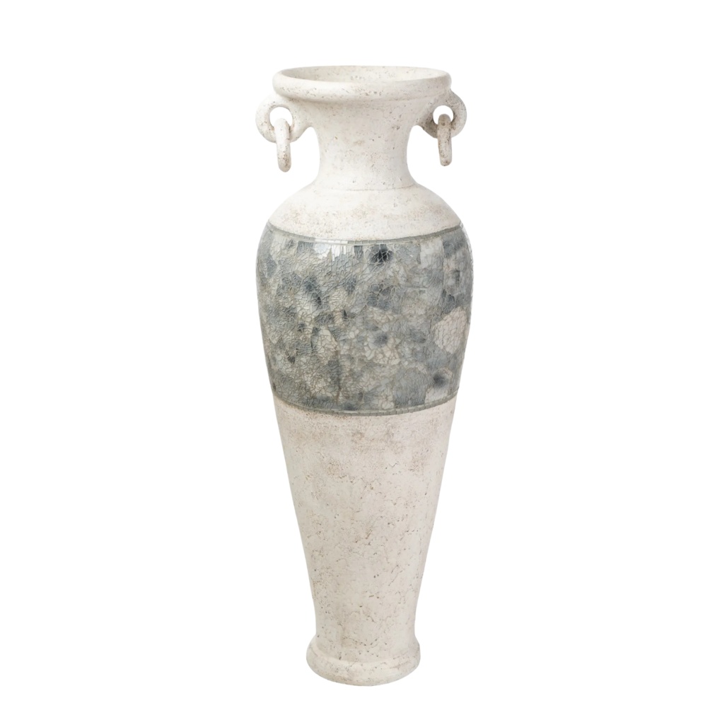 Vase décoratif en pierre naturelle pour aménagement intérieur - 15 x 15 x 40-maindepotier