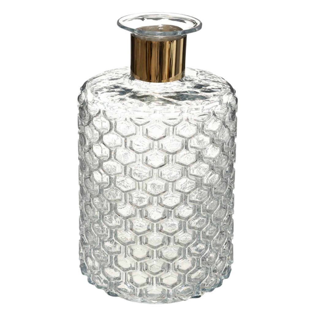 Vase décoratif en verre transparent pour décoration intérieure - 10 x 10 x 20-maindepotier
