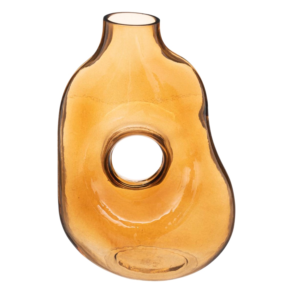 Vase en verre soufflé pour décoration intérieure - 25 x 15 x 35-maindepotier