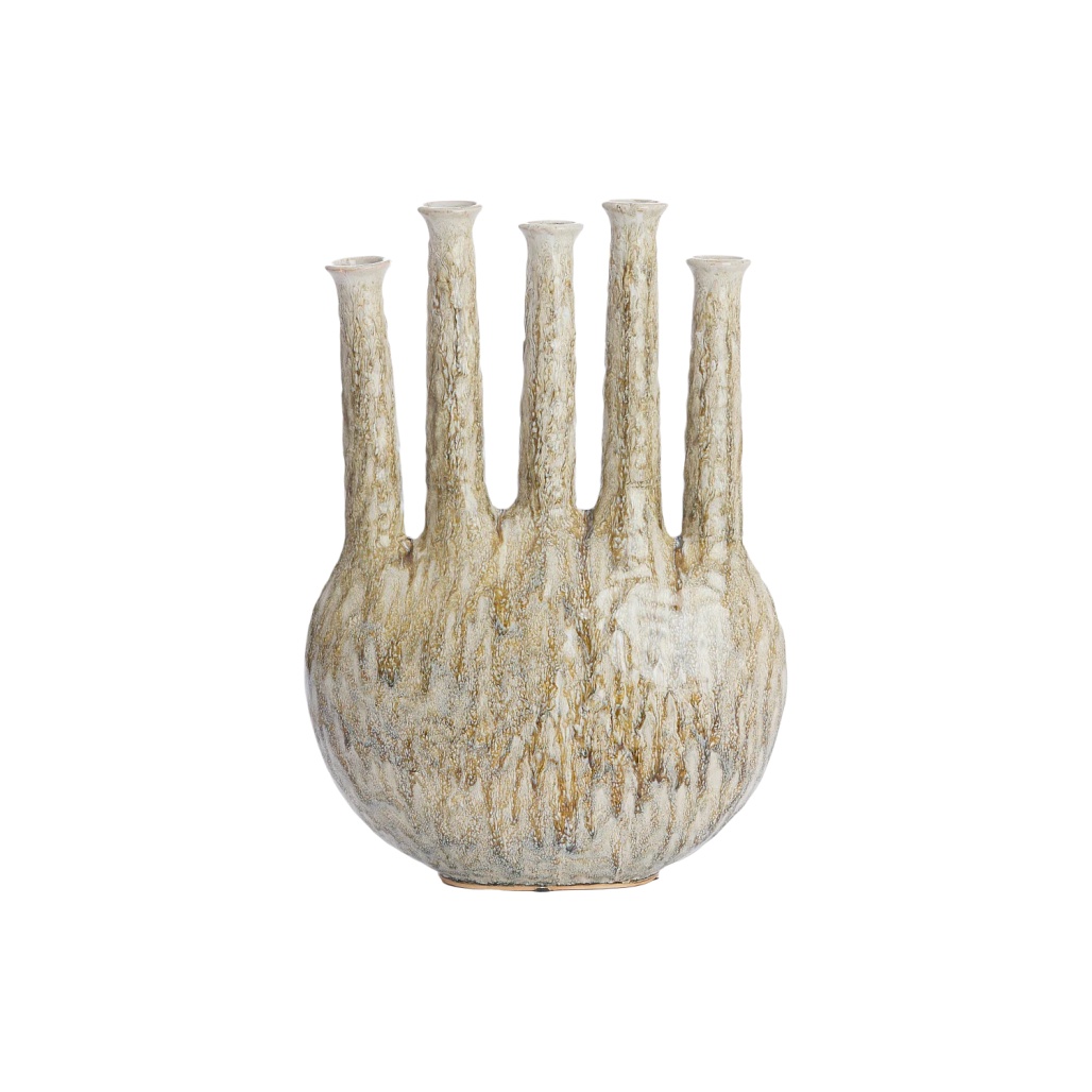 Vase à fleurs en céramique pour décoration intérieure - 15 x 15 x 25-mainetterre