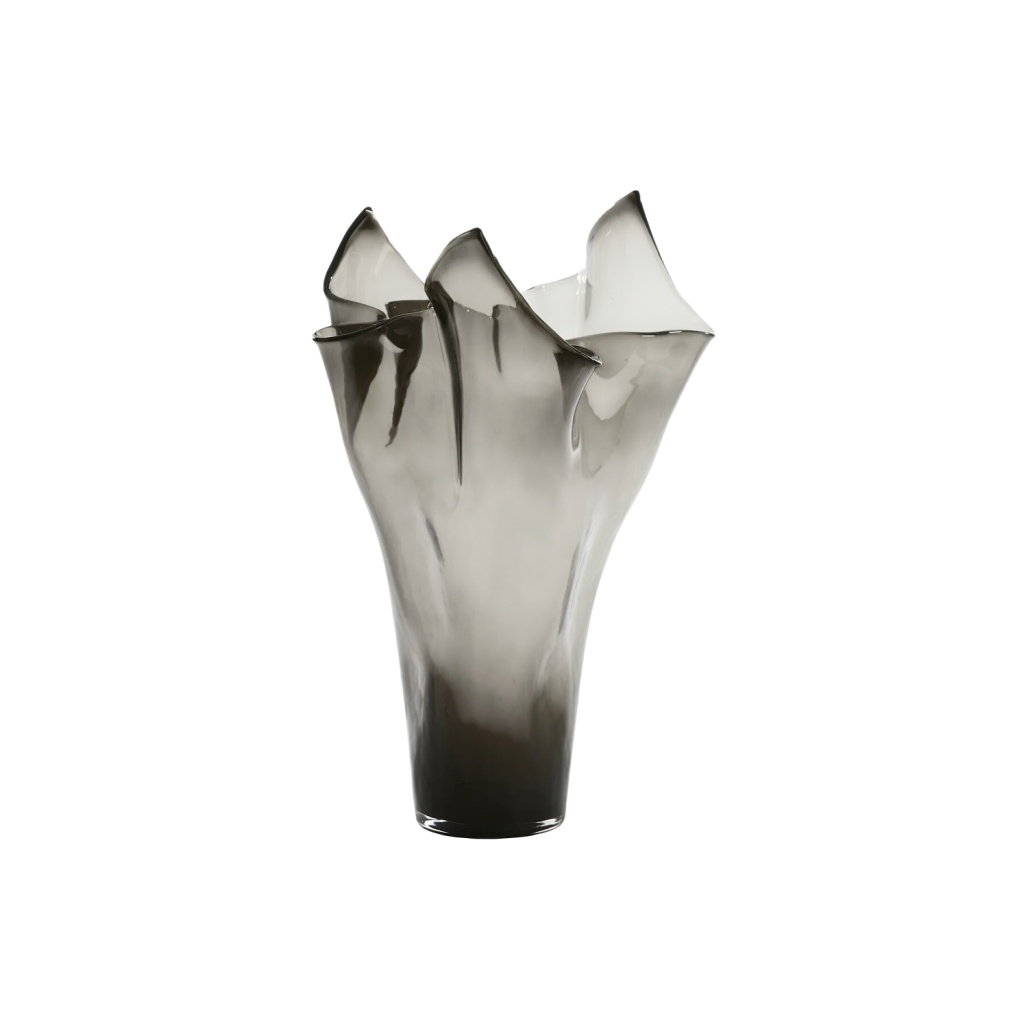 Vase décoratif en verre soufflé - Pour ornements floraux et décoration intérieure - 15 x 15 x 30-mainetterre