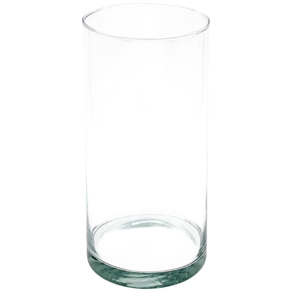 Vase en verre transparent pour décoration intérieure - 10 x 10 x 25-ligneartisane
