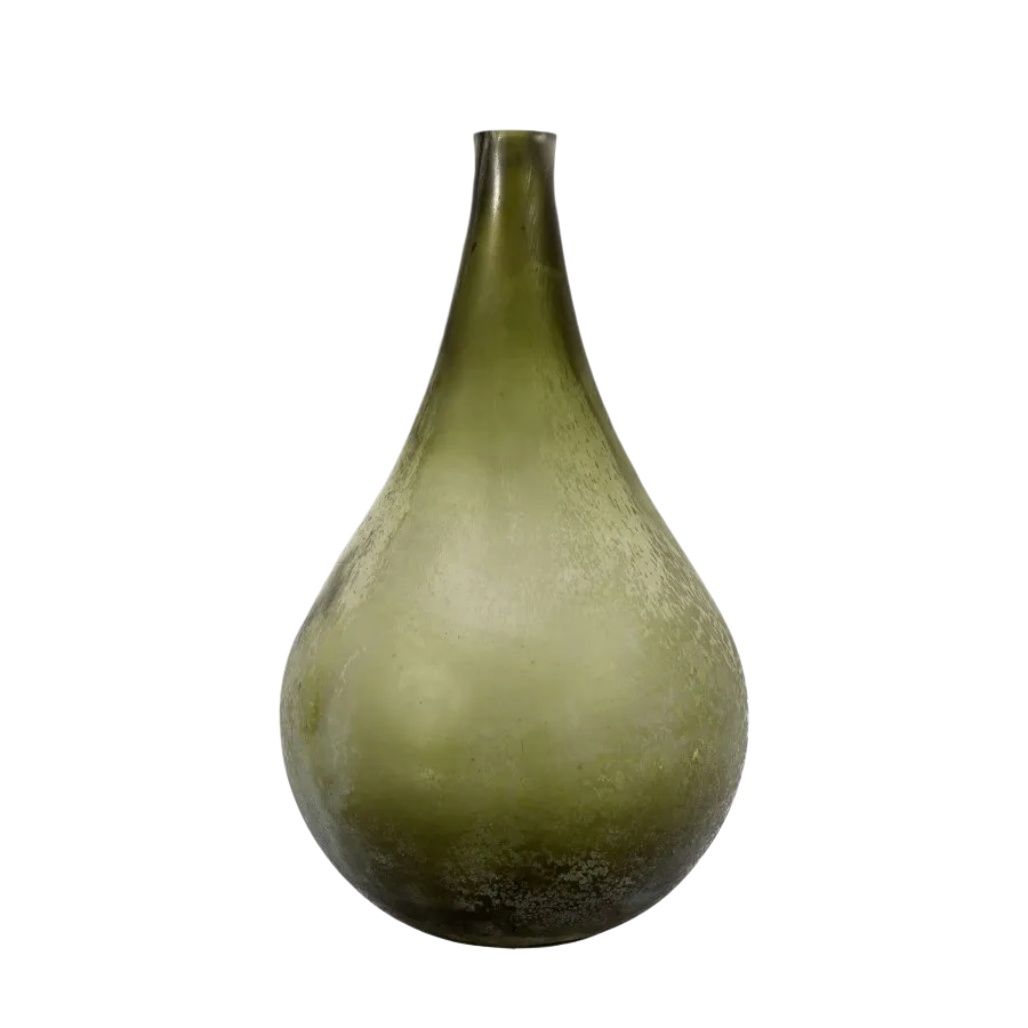 Vase décoratif en verre teinté - Pour embellir les espaces intérieurs - 30 x 15 x 50-ligneartisane