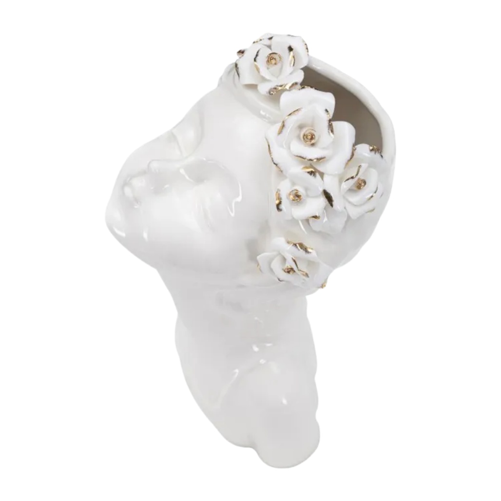 Vase décoratif en céramique pour fleurs - 20 x 15 x 25-ligneartisane