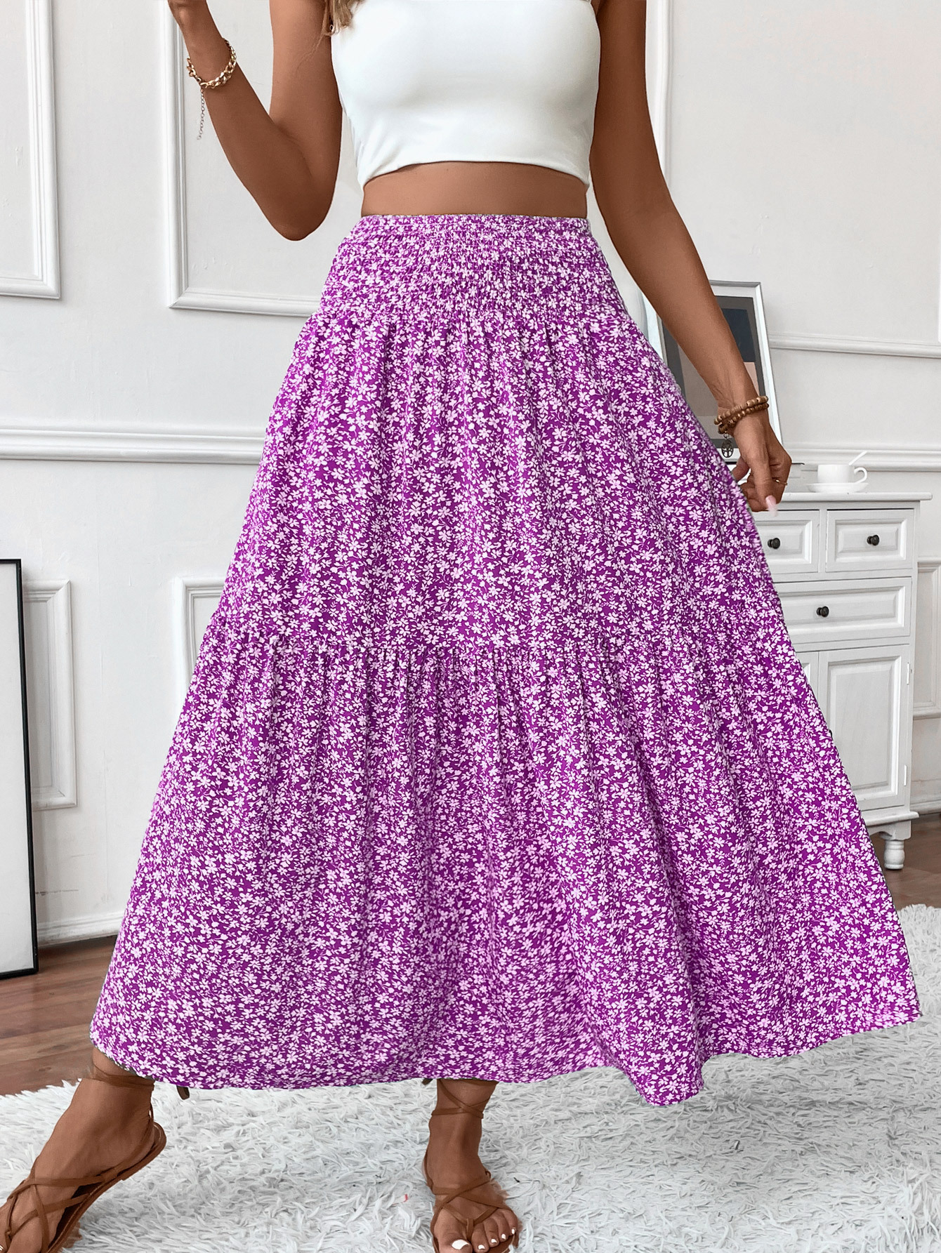 New Arrival: 50% Off Special Offer — Women's Retro-Chic Paneled Flared Midi Skirt