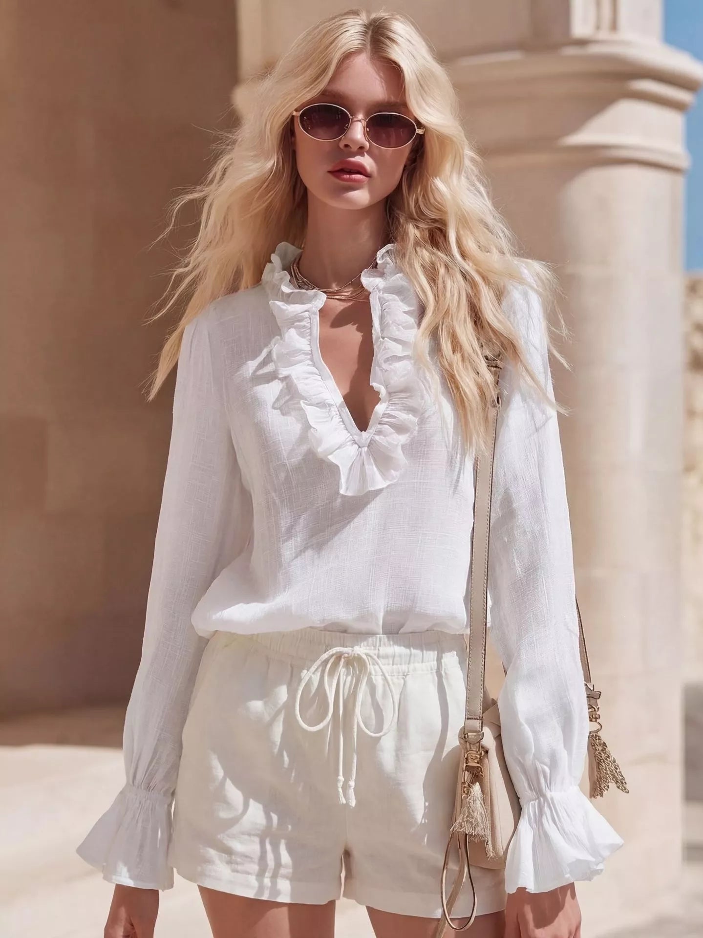 Ruffle Romance Blouse | Ruffle Blouse - Design 