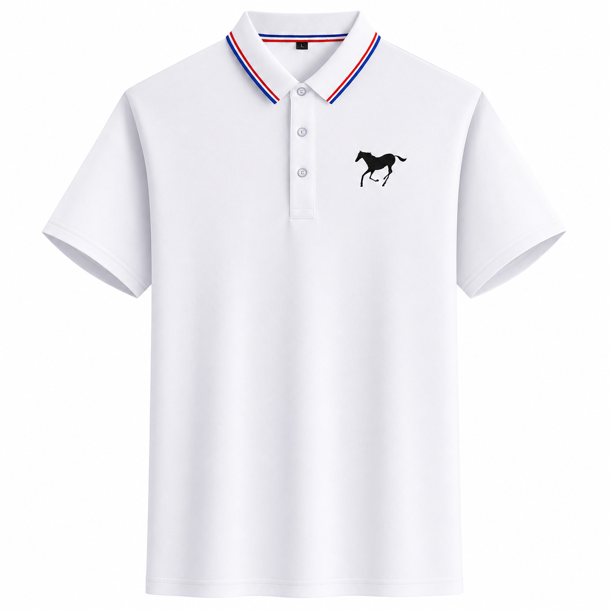 Poloshirt mit Logo-Print für Herren, kurzärmelig, für den Sommer, Slim Fit, Golf-Poloshirt, Stehkragen