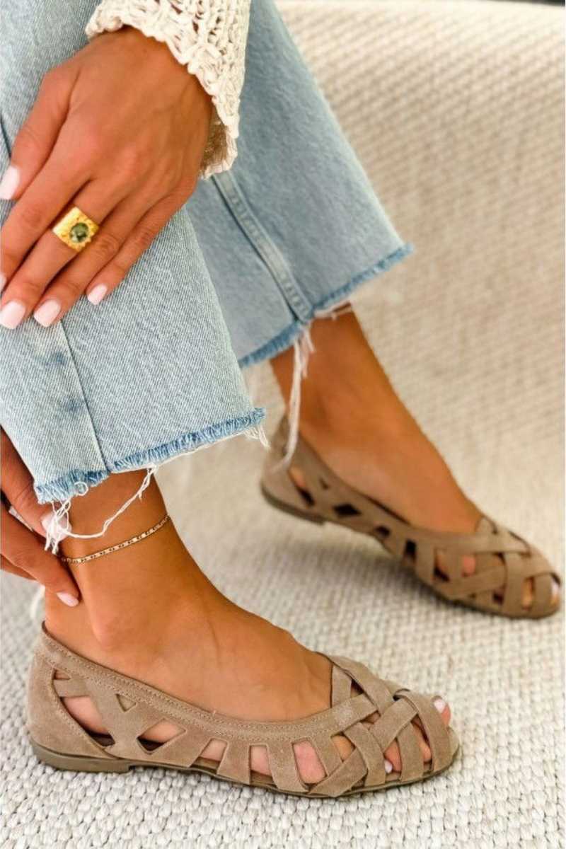 Sandalias Planas de Punta Abierta Cómodas y Frescas