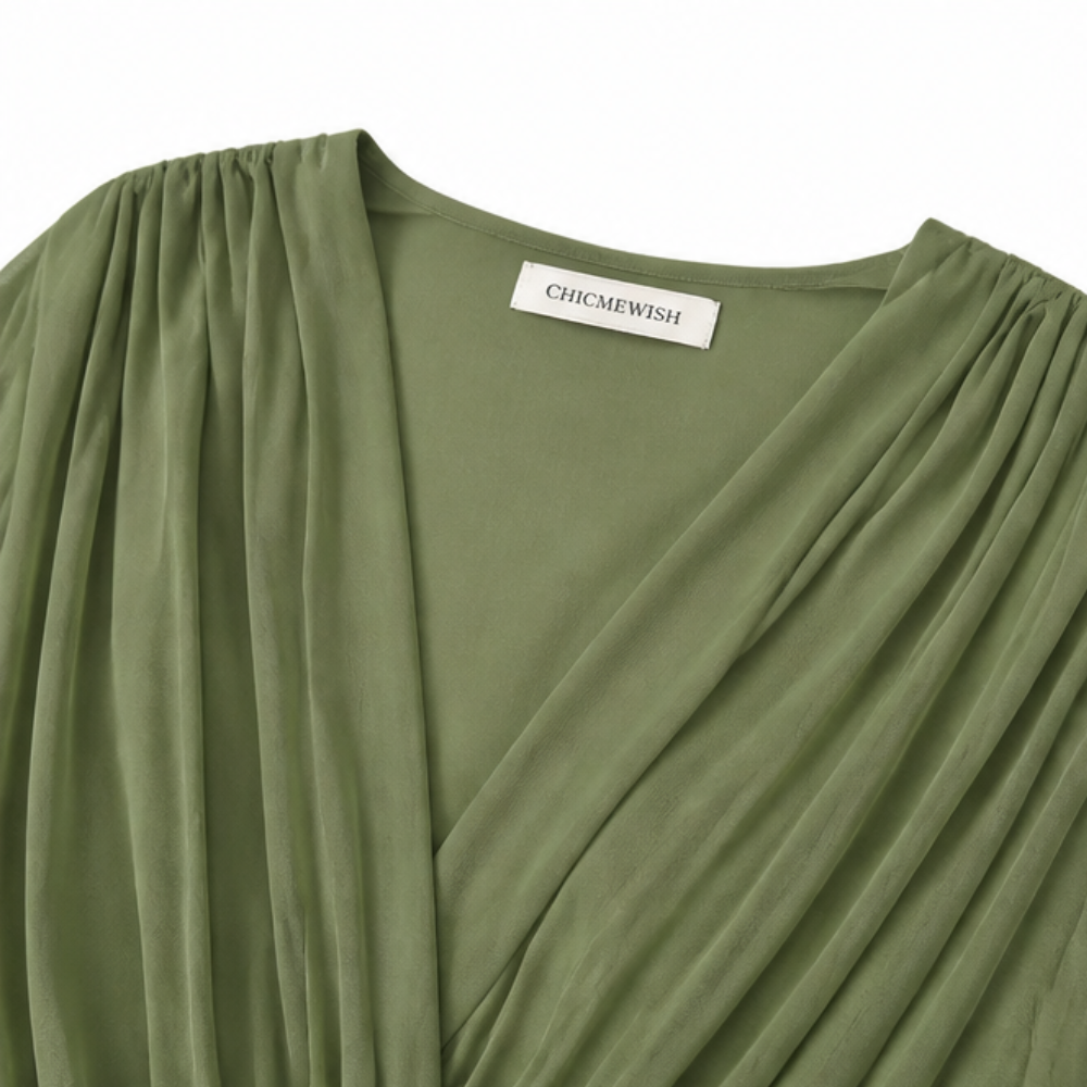 Mirabelle – Flowing V-Neck Midi Dress