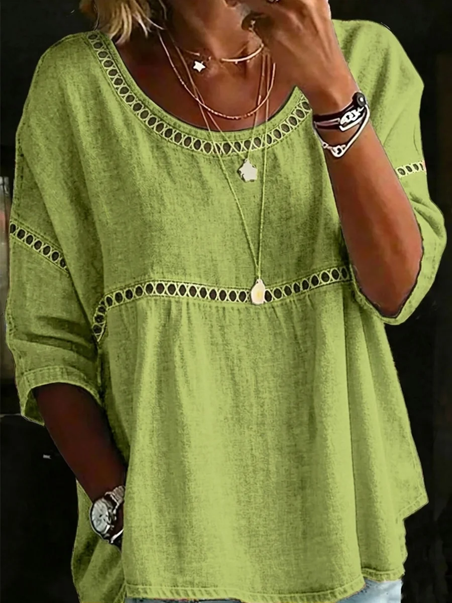 New Arrivals🔥 Women's Vintage Casual Loose Linen Blouse Shirt