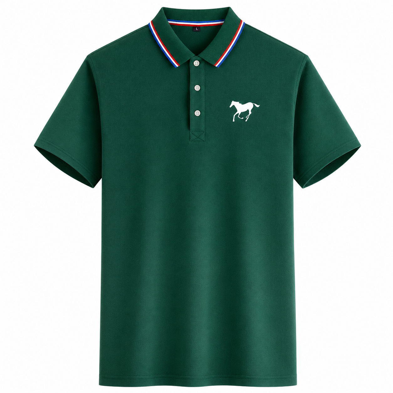 Poloshirt mit Logo-Print für Herren, kurzärmelig, für den Sommer, Slim Fit, Golf-Poloshirt, Stehkragen