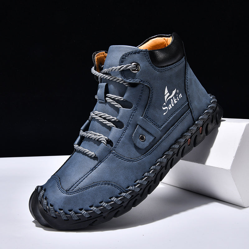 (⏰ 50% OFF – Limited Time Offer) Men’s Comfortable Orthopedic Leather Boots – Arch Support, Shock Absorbing, Wide Toe, Waterproof, Anti-Slip, Breathable, Lightweight & Handmade for Everyday & Outdoor Wear