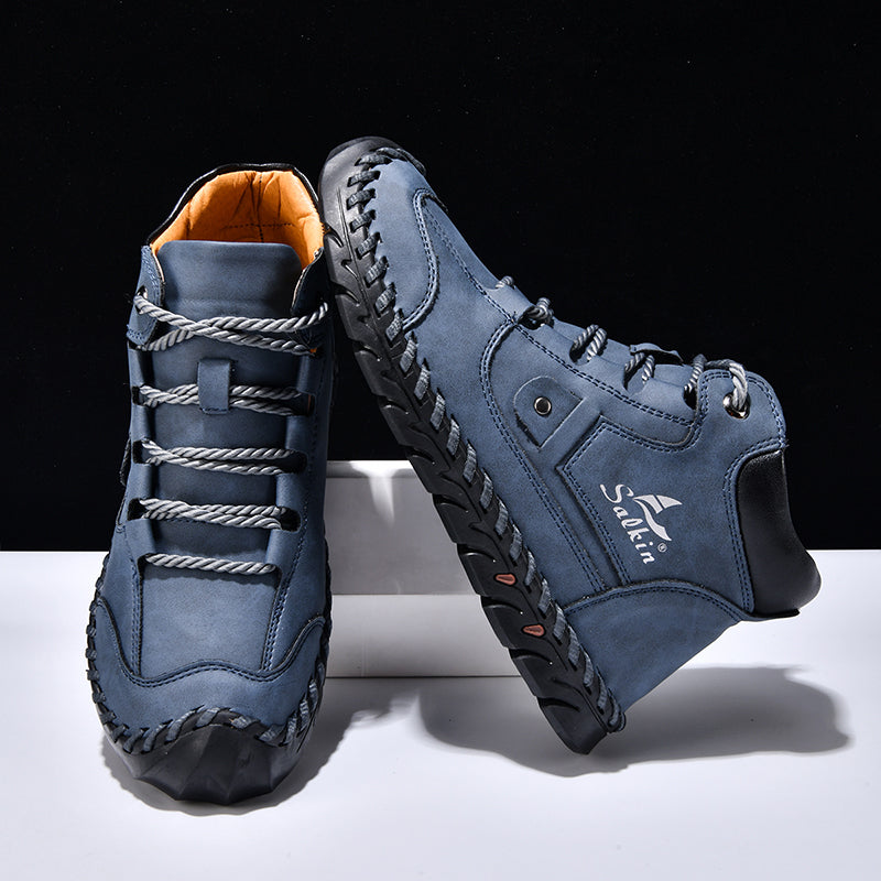 (⏰ 50% OFF – Limited Time Offer) Men’s Comfortable Orthopedic Leather Boots – Arch Support, Shock Absorbing, Wide Toe, Waterproof, Anti-Slip, Breathable, Lightweight & Handmade for Everyday & Outdoor Wear