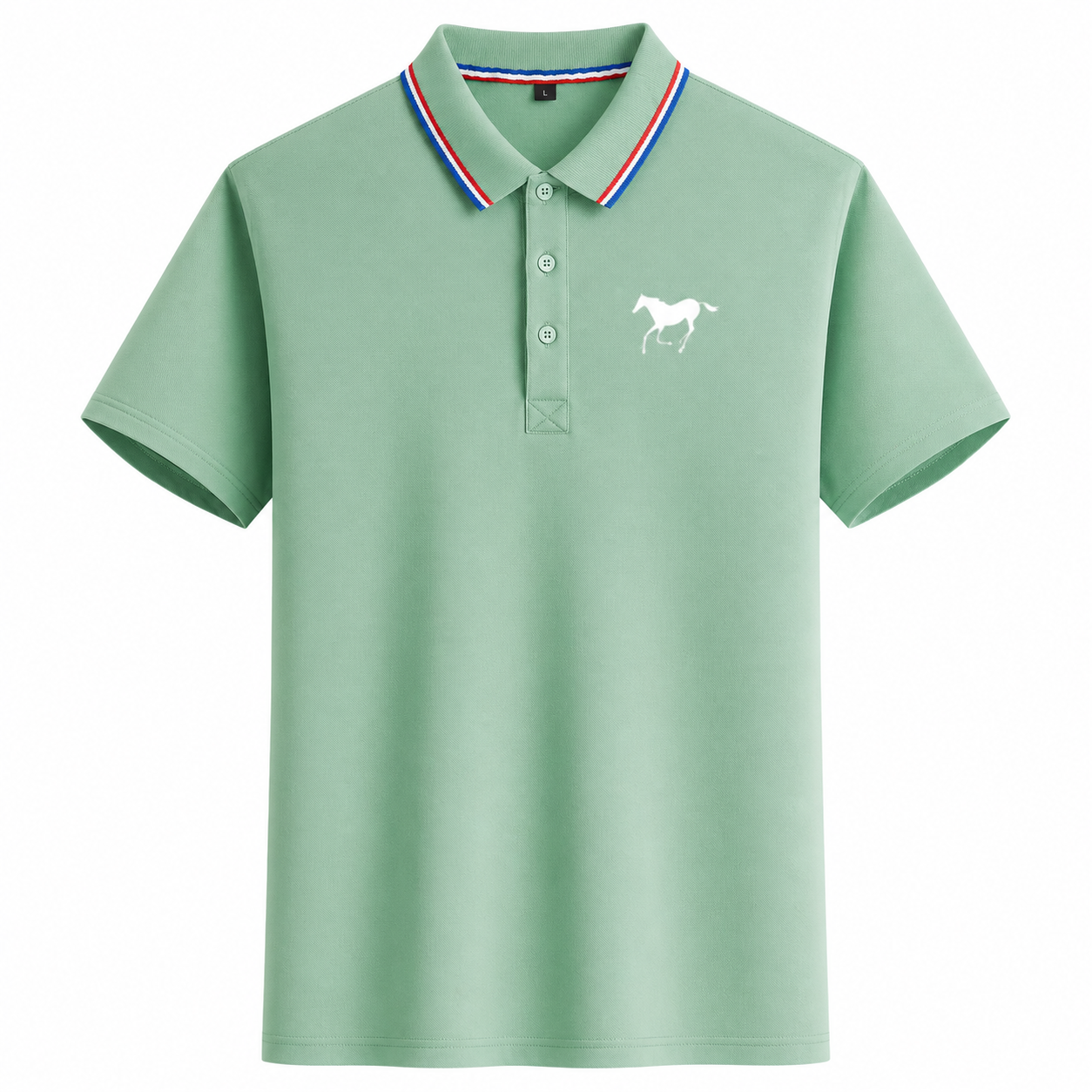 Poloshirt mit Logo-Print für Herren, kurzärmelig, für den Sommer, Slim Fit, Golf-Poloshirt, Stehkragen