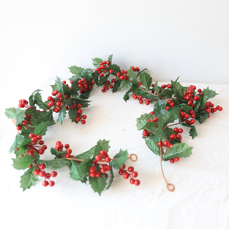 Bulk 70" Christmas Berry Rattan Garlands String 
