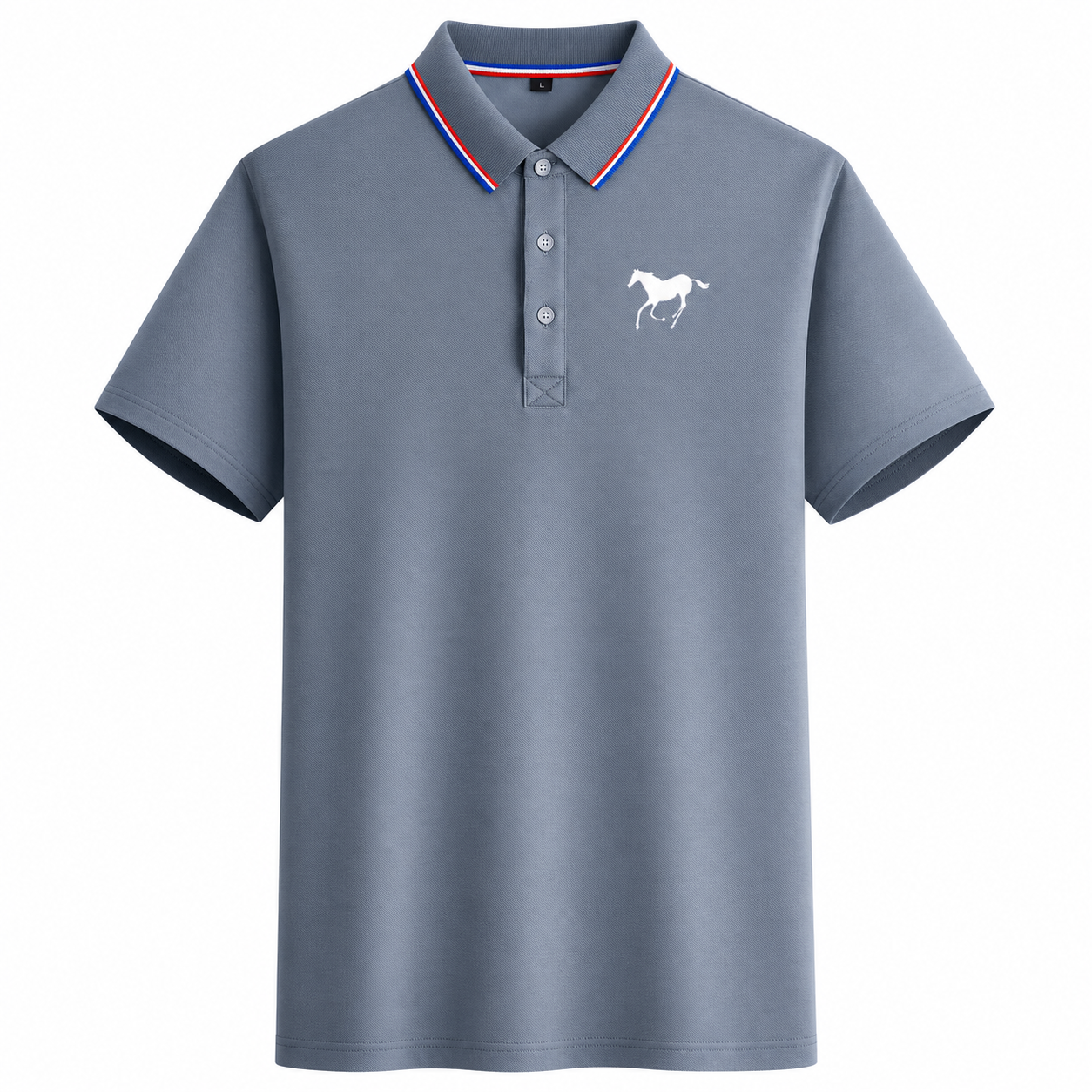 Poloshirt mit Logo-Print für Herren, kurzärmelig, für den Sommer, Slim Fit, Golf-Poloshirt, Stehkragen