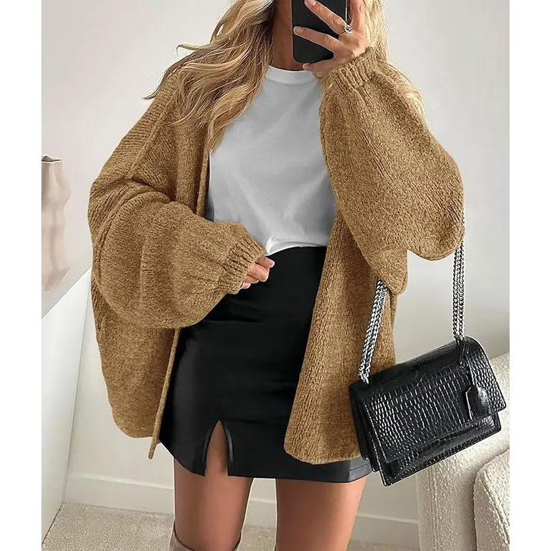 PrettyGarden Women's Oversized Cardigan Sweater - Lightweight Knit
