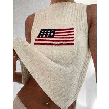 US Women Patriotic Flag Tank