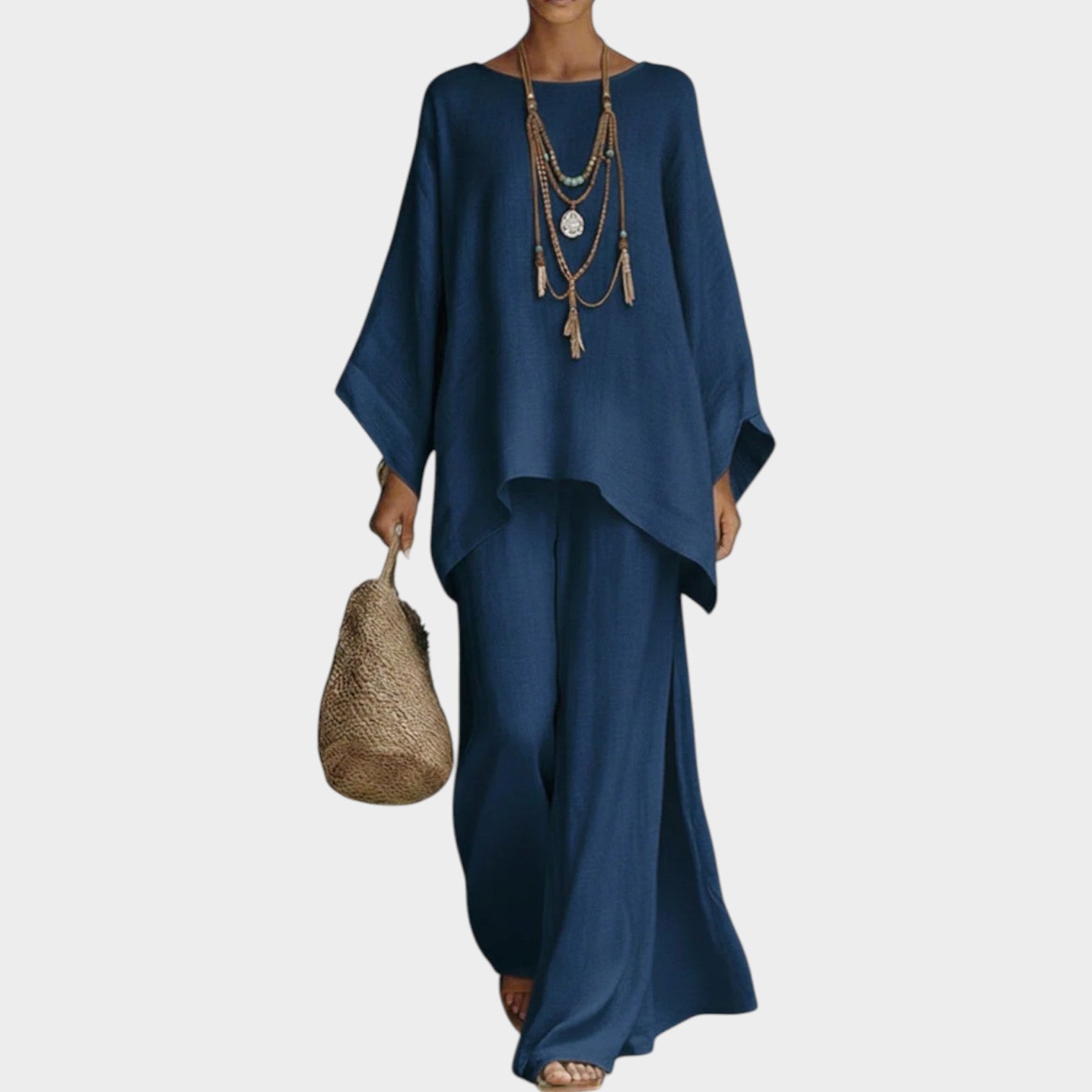 Relaxed Cape-Style Two-Piece Set