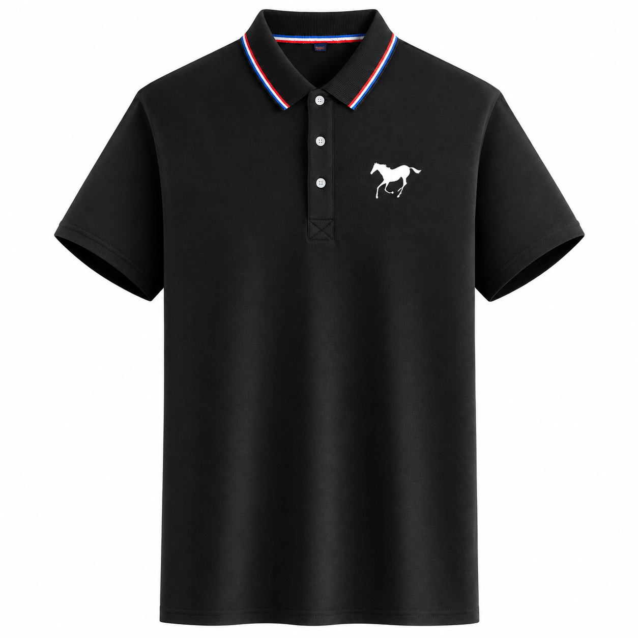 Poloshirt mit Logo-Print für Herren, kurzärmelig, für den Sommer, Slim Fit, Golf-Poloshirt, Stehkragen