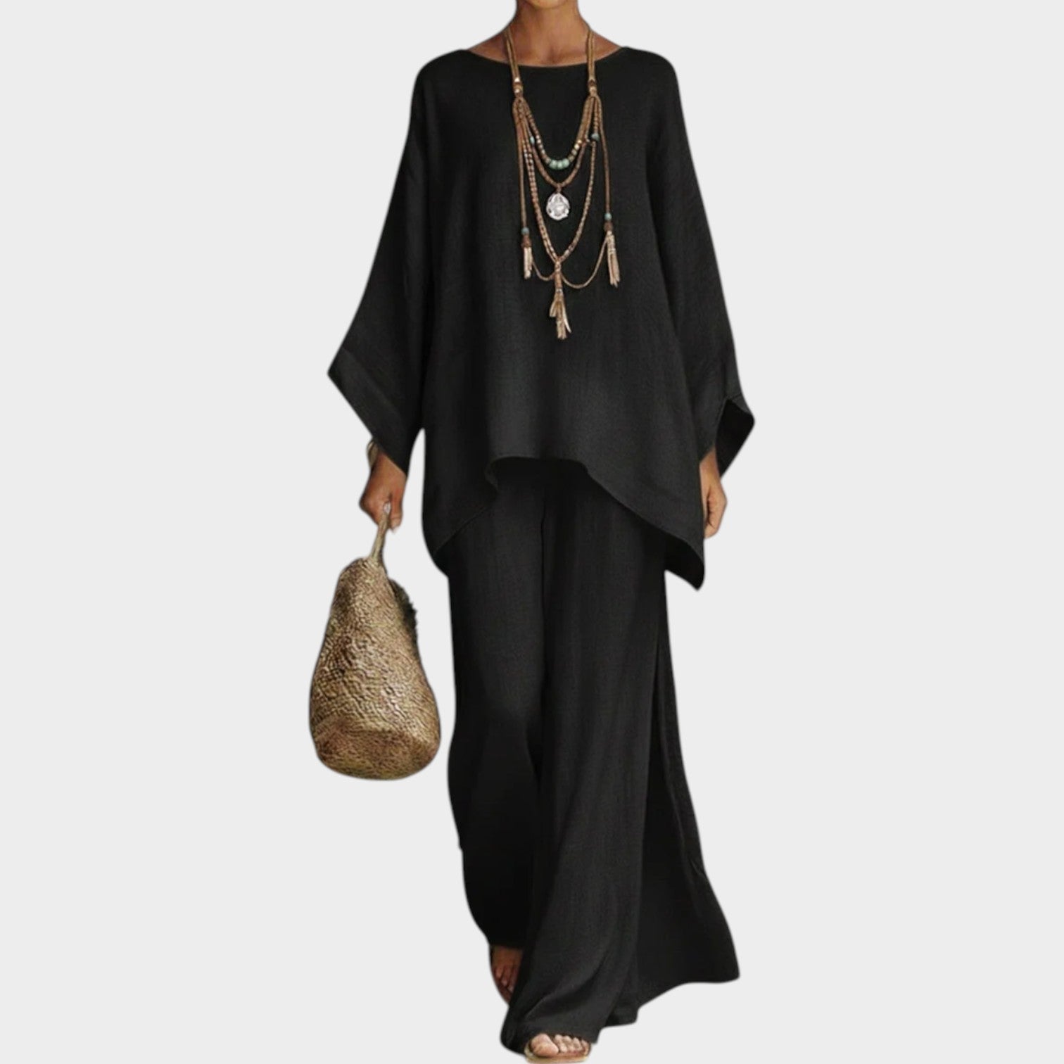 Relaxed Cape-Style Two-Piece Set