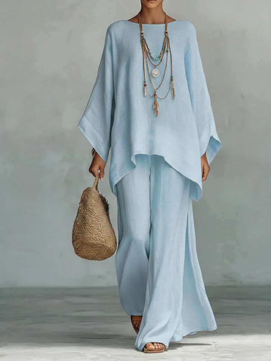 Relaxed Cape-Style Two-Piece Set