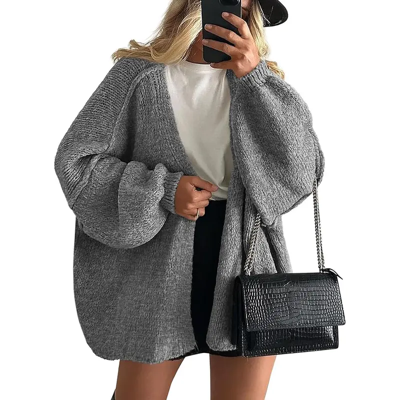 PrettyGarden Women's Oversized Cardigan Sweater - Lightweight Knit