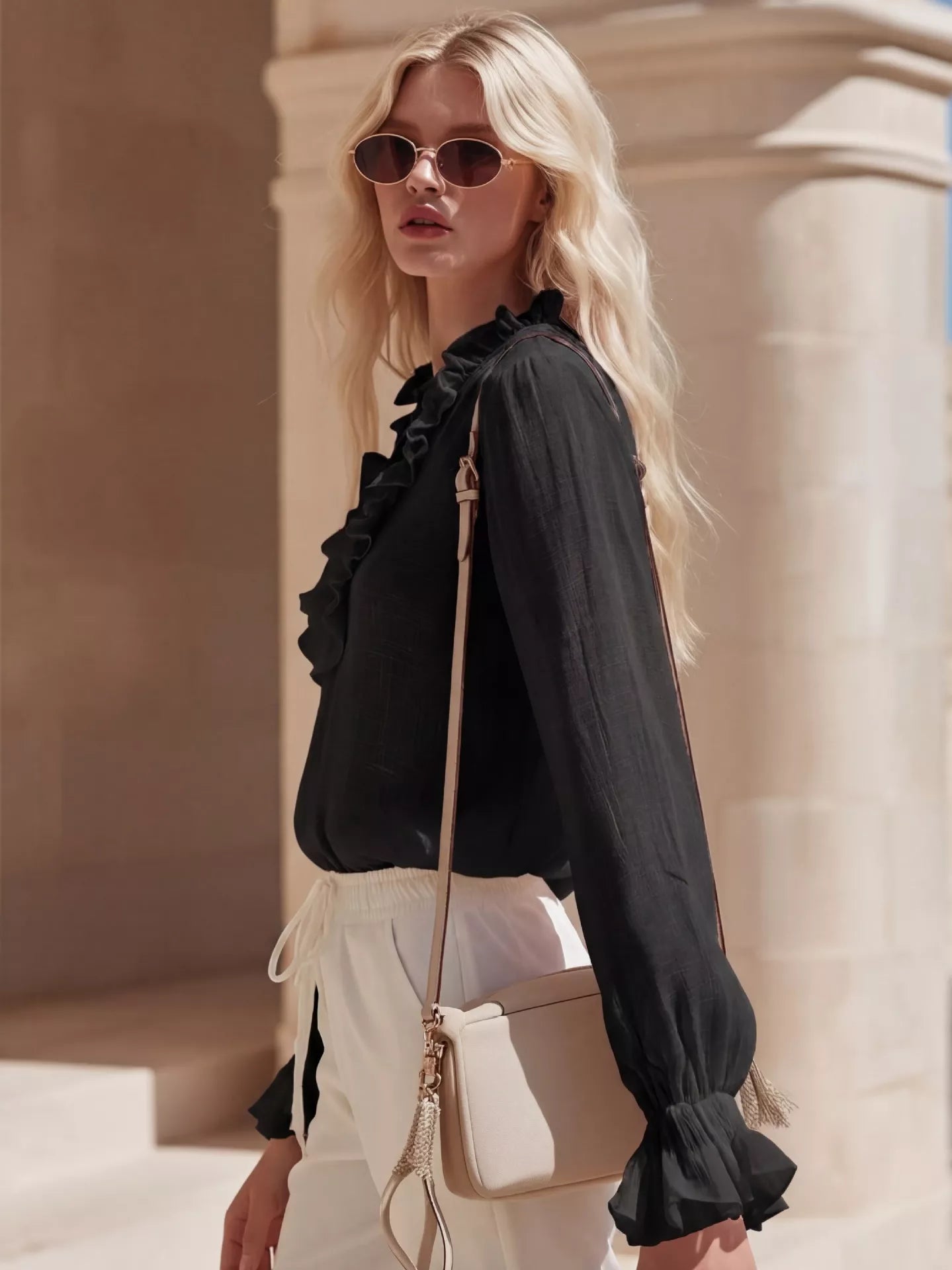 Ruffle Romance Blouse | Ruffle Blouse - Design 