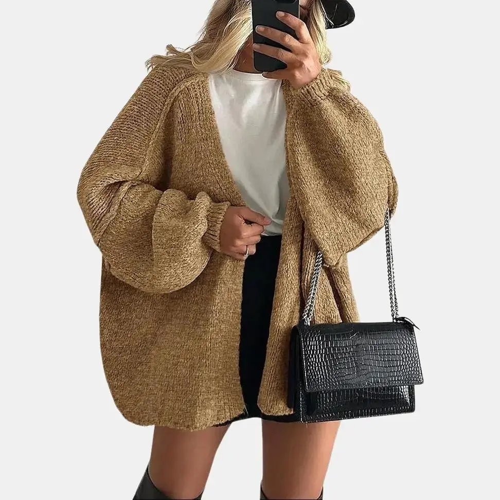 PrettyGarden Women's Oversized Cardigan Sweater - Lightweight Knit