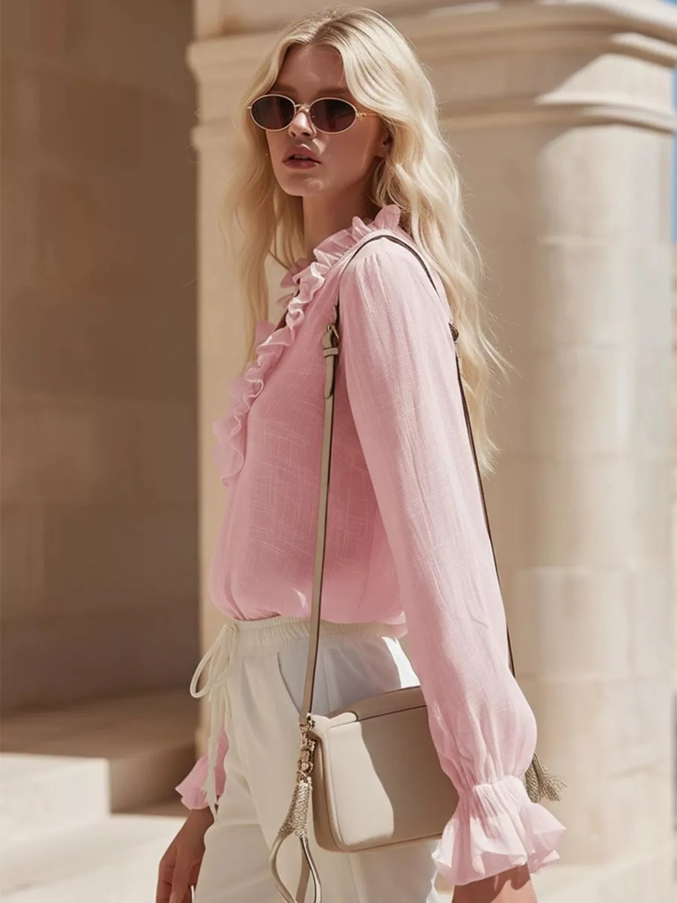 Ruffle Romance Blouse | Ruffle Blouse - Design 