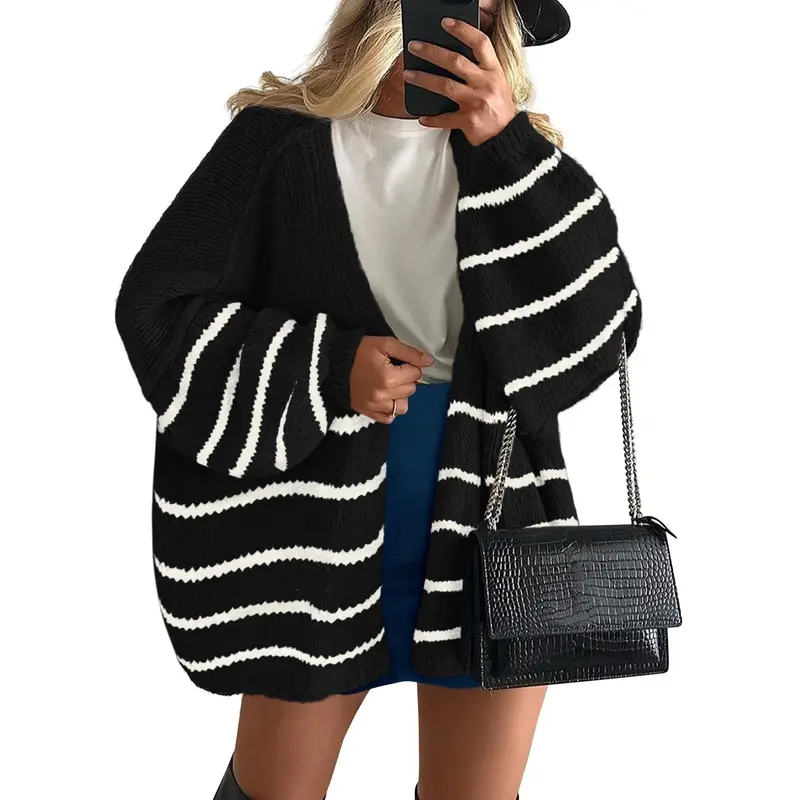 PrettyGarden Women's Oversized Cardigan Sweater - Lightweight Knit