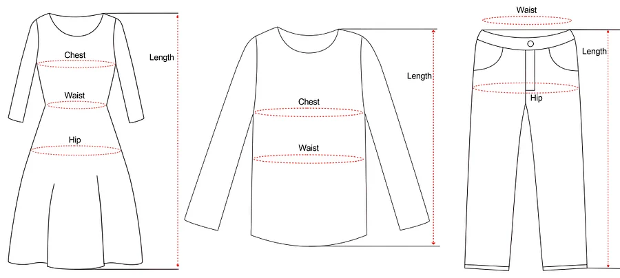 Size chart example image