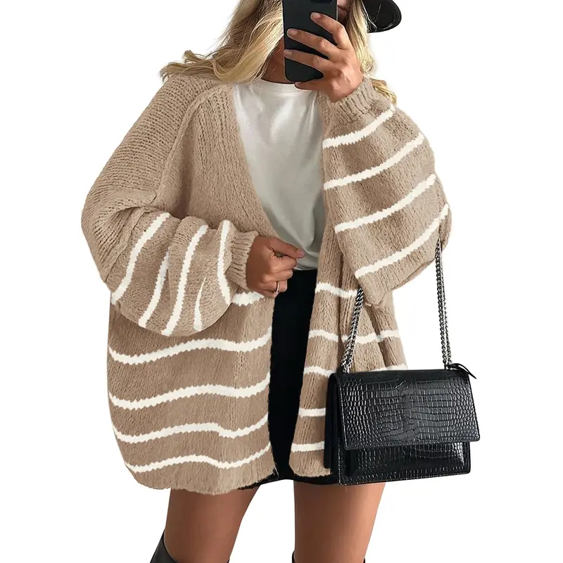 PrettyGarden Women's Oversized Cardigan Sweater - Lightweight Knit