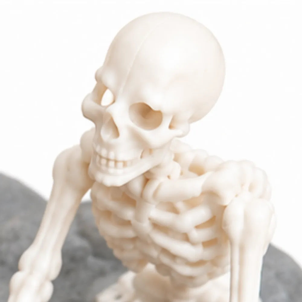 Animated Skeleton Waterwheel Aquarium Ornament with Bubble Aeration