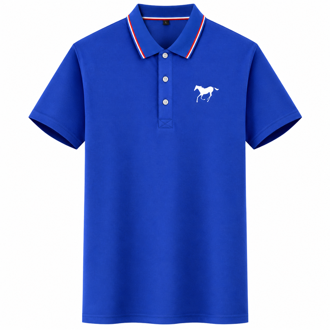 Poloshirt mit Logo-Print für Herren, kurzärmelig, für den Sommer, Slim Fit, Golf-Poloshirt, Stehkragen